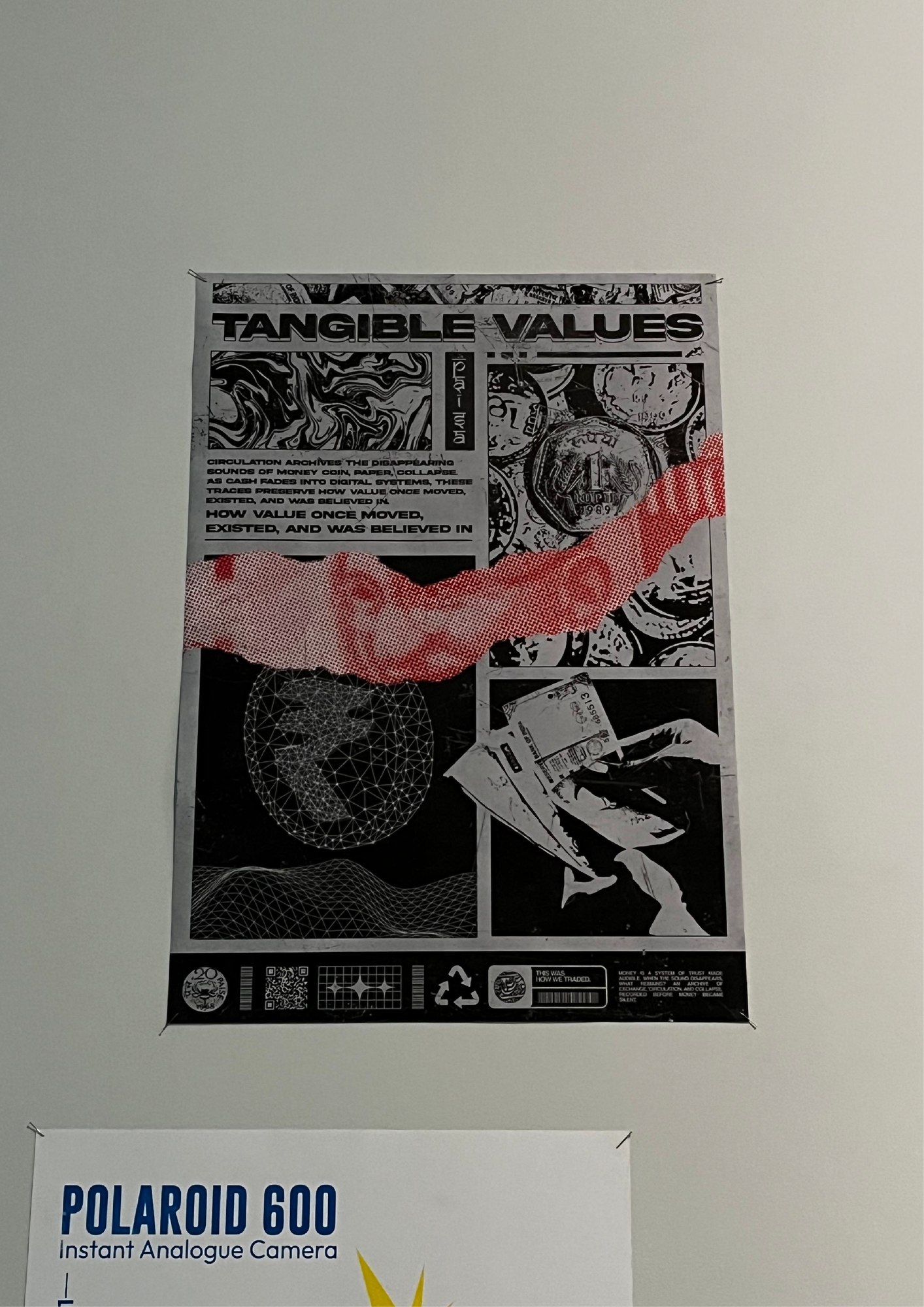 Tangible Values A1 poster mounted in context